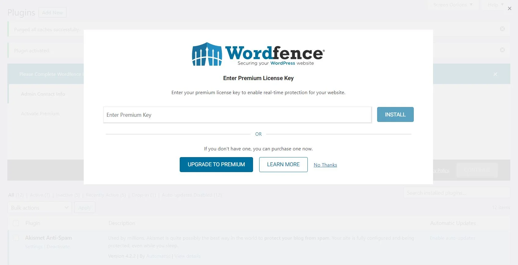 How To Install Wordfence Guide - Configuring Step 2